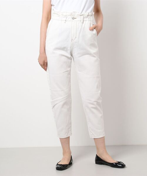 ems excite（エムズエキサイト）の「デニムゆるパンツ（デニムパンツ・レディース・ブラック/ケミカルウォッシュ/オフホワイト・FREE）」の18枚目の写真