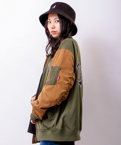 VISION STREET WEAR（ヴィジョンストリートウェア）の「VISION STREET WEAR ワッペンビッグシルエット MA-1（MA-1・メンズ・カーキ/ブラック/マルチ・M/LL/L）」の20枚目の写真
