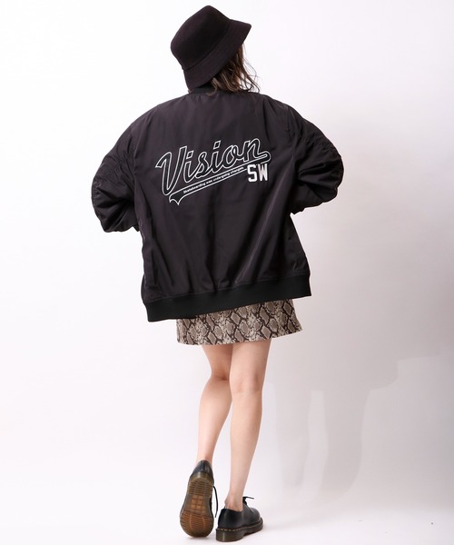 VISION STREET WEAR（ヴィジョンストリートウェア）の「VISION STREET WEAR ワッペンビッグシルエット MA-1（MA-1・メンズ・カーキ/ブラック/マルチ・M/LL/L）」の18枚目の写真