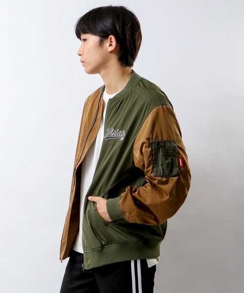 VISION STREET WEAR（ヴィジョンストリートウェア）の「VISION STREET WEAR ワッペンビッグシルエット MA-1（MA-1・メンズ・カーキ/ブラック/マルチ・M/LL/L）」の16枚目の写真