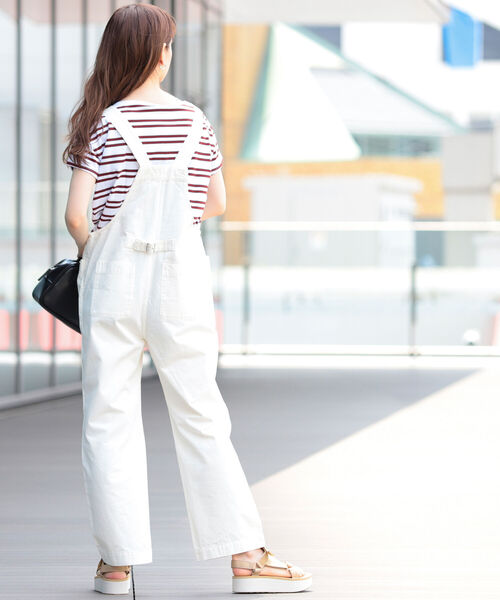 Ray BEAMS（レイビームス）の「Ray BEAMS / パッチ ポケット オーバーオール▲（サロペット/オーバーオール・レディース・ホワイト/ブラック・1/0）」の10枚目の写真