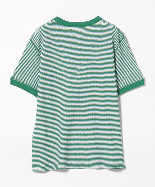 BEAMS HEART(ビームスハート)の「BEAMS HEART / ワッフルボーダー プルオーバー(Tシャツ/カットソー・レディース・ネイビー/レッド/グリーン・FREE)」の10枚目の写真