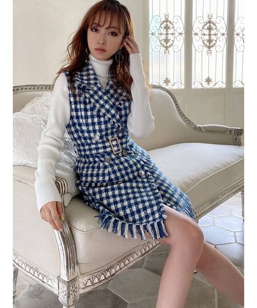 RESEXXY(リゼクシー)の「ツイードテーラーベスト(テーラードジャケット・レディース・ブラック/ブルー/ブラウン・FREE)」の22枚目の写真