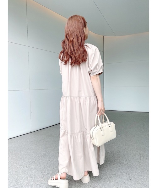 JUMELLE（ジュメロ）の「ボリュームティアードワンピース（ワンピース・レディース・ブラック/アイボリー・FREE）」の22枚目の写真