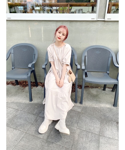 JUMELLE（ジュメロ）の「ボリュームティアードワンピース（ワンピース・レディース・ブラック/アイボリー・FREE）」の5枚目の写真