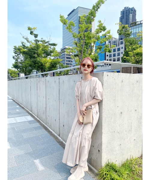 JUMELLE（ジュメロ）の「ボリュームティアードワンピース（ワンピース・レディース・ブラック/アイボリー・FREE）」の7枚目の写真