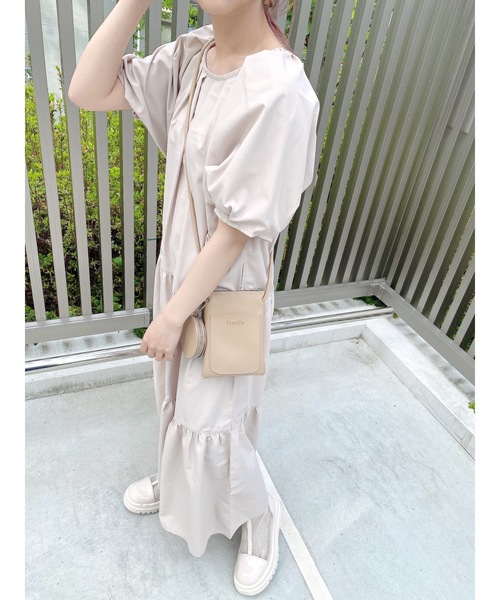 JUMELLE（ジュメロ）の「ボリュームティアードワンピース（ワンピース・レディース・ブラック/アイボリー・FREE）」の9枚目の写真