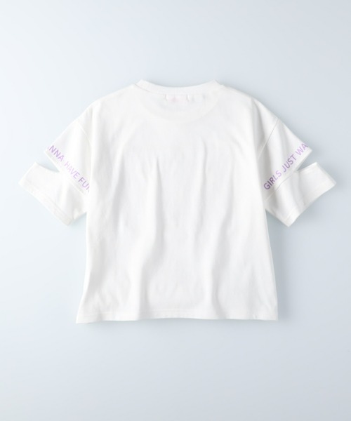 VIVIAN BLUE(ビビアンブルー)の「【VIVIAN BLUE】シートプリントTシャツ(Tシャツ/カットソー・キッズ・ホワイト/ライム・120/130/140/155)」の6枚目の写真