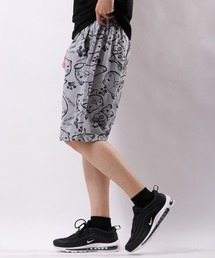 総柄ミニ裏毛ショートパンツ