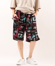 総柄ミニ裏毛ショートパンツ