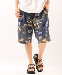 総柄ミニ裏毛ショートパンツ