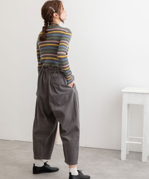 POU DOU DOU（プードゥドゥ）の「シアバターリブニット（ニット/セーター・レディース・ベージュ/ブルー/アイボリー/ダークグレー・3）」の17枚目の写真