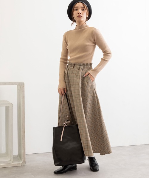 POU DOU DOU（プードゥドゥ）の「シアバターリブニット（ニット/セーター・レディース・ベージュ/ブルー/アイボリー/ダークグレー・3）」の22枚目の写真