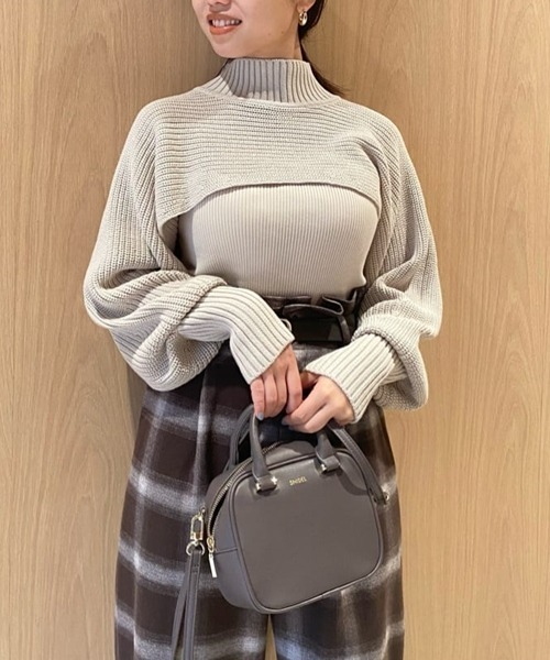 SNIDEL（スナイデル）の「マイクロショートニットトップス（ニット