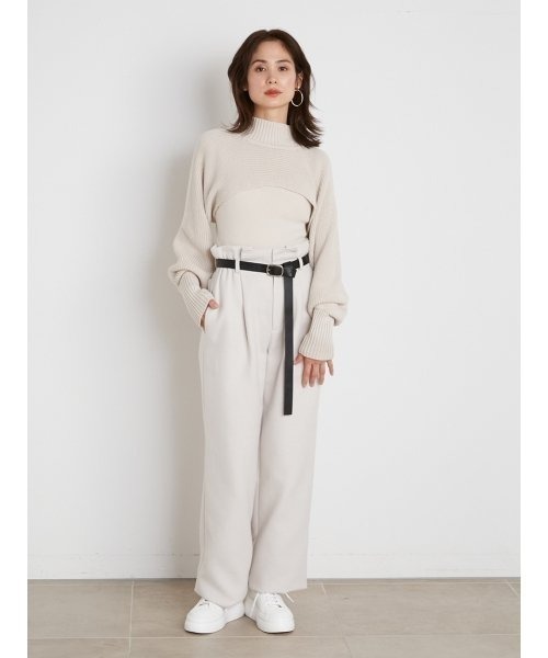 SNIDEL（スナイデル）の「マイクロショートニットトップス（ニット