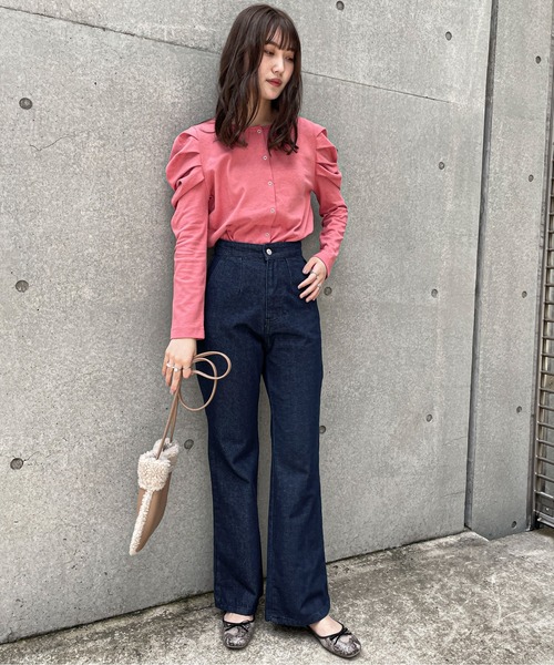 EPIMI E'PIMMY（エピミエピミー）の「パワショルカットカーディガン（カーディガン/ボレロ・レディース・オフホワイト/ブラック/ベージュ/コーラルピンク・MEDIUM）」の10枚目の写真