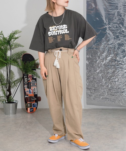 kutir(クティール)の「アソートプリントTシャツ(Tシャツ/カットソー・レディース・ホワイト/チャコールグレー/ダークブラウン/オフホワイト/ダークグレー/ラベンダー/オートミール・FREE)」の22枚目の写真