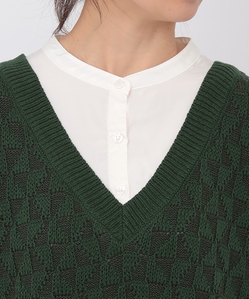 チチカカ（チチカカ）の「ジャカードニットドッキングプルオーバー（その他トップス・レディース・ブラック/ブラウン/グリーン・FREE）」の21枚目の写真