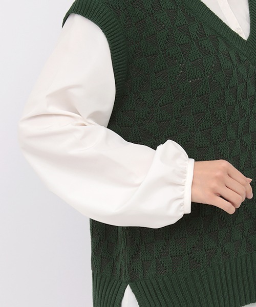 チチカカ（チチカカ）の「ジャカードニットドッキングプルオーバー（その他トップス・レディース・ブラック/ブラウン/グリーン・FREE）」の19枚目の写真