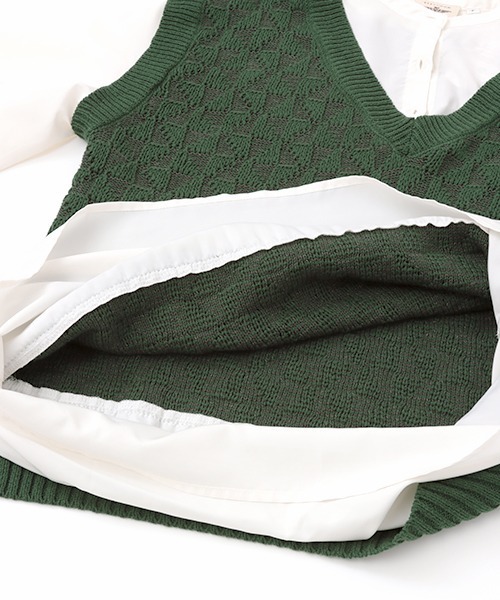 チチカカ（チチカカ）の「ジャカードニットドッキングプルオーバー（その他トップス・レディース・ブラック/ブラウン/グリーン・FREE）」の5枚目の写真