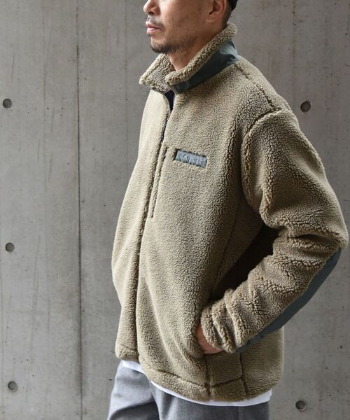 Columbia（コロンビア）の「【SHIPS any別注】Columbia: 防風性 通気性 蒸れ軽減 ボア フリース ジャケット◇（ブルゾン・メンズ・ベージュ/オリーブ・SMALL/MEDIUM/LARGE/X-LARGE）」の6枚目の写真