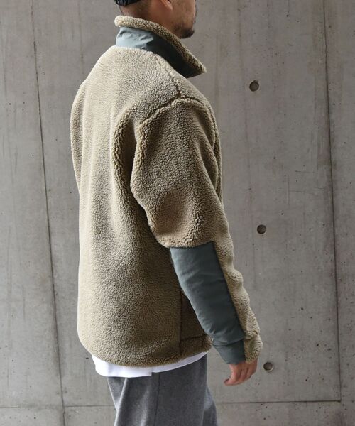 Columbia（コロンビア）の「【SHIPS any別注】Columbia: 防風性 通気性 蒸れ軽減 ボア フリース ジャケット◇（ブルゾン・メンズ・ベージュ/オリーブ・SMALL/MEDIUM/LARGE/X-LARGE）」の8枚目の写真