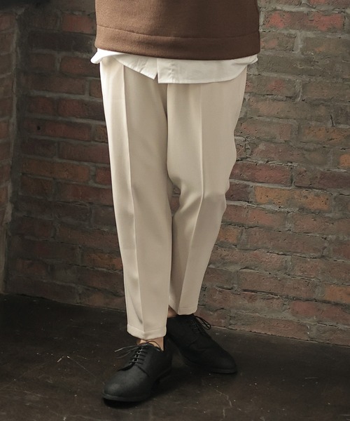 UNION STATION（ユニオンステーション）の「【セットアップ対応】ポリエステルツイルノータックスラックス（スラックス・メンズ・アイボリー/ベージュ系その他/ネイビー・S/M/L）」の2枚目の写真