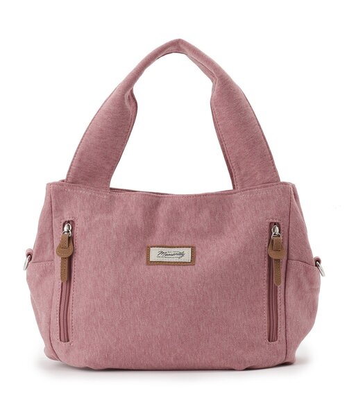 SHOO・LA・RUE（シューラルー）の「◆スウェットWジップバルーン2WAYトート（トートバッグ・レディース・アイボリー/キャメル/ピンク系・00）」の3枚目の写真