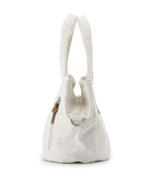 SHOO・LA・RUE（シューラルー）の「◆スウェットWジップバルーン2WAYトート（トートバッグ・レディース・アイボリー/キャメル/ピンク系・00）」の4枚目の写真