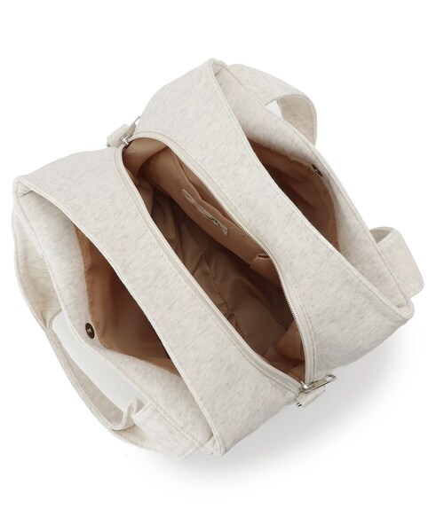 SHOO・LA・RUE（シューラルー）の「◆スウェットWジップバルーン2WAYトート（トートバッグ・レディース・アイボリー/キャメル/ピンク系・00）」の11枚目の写真