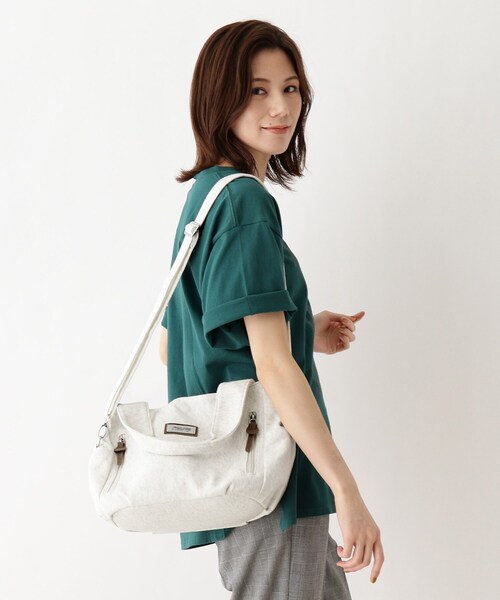 SHOO・LA・RUE（シューラルー）の「◆スウェットWジップバルーン2WAYトート（トートバッグ・レディース・アイボリー/キャメル/ピンク系・00）」の7枚目の写真