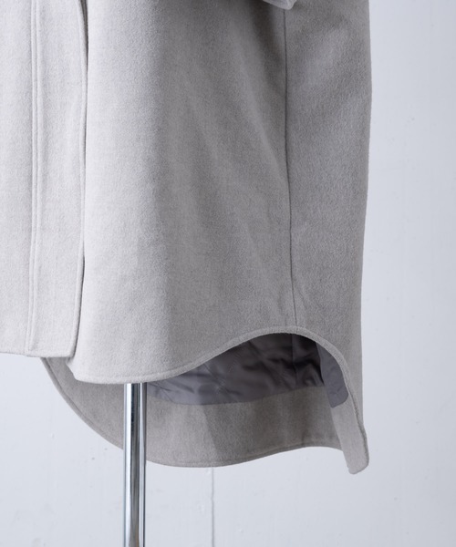 Happy John（ハッピージョン）の「cocoon shirt coat/コクーンシャツコート【3way】（ダウンジャケット/コート・レディース・オフホワイト/ブルーグレー・FREE）」の7枚目の写真