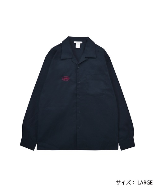 ADIRA（アディラ）の「ユニセックスオープンカラーL/Sシャツ（シャツ/ブラウス・レディース・ベージュ/ブラック/ネイビー・LARGE/SMALL）」の7枚目の写真