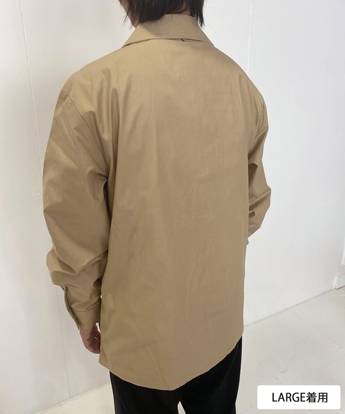 ADIRA（アディラ）の「ユニセックスオープンカラーL/Sシャツ（シャツ/ブラウス・レディース・ベージュ/ブラック/ネイビー・LARGE/SMALL）」の19枚目の写真