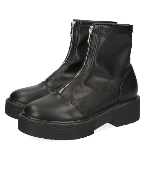 ORiental TRaffic（オリエンタルトラフィック）の「厚底フロントジップブーツ/11412（ブーツ・レディース・ブラック/ベージュ・LL/3L/SS/S/M/L）」の13枚目の写真