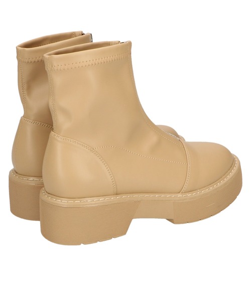 ORiental TRaffic（オリエンタルトラフィック）の「厚底フロントジップブーツ/11412（ブーツ・レディース・ブラック/ベージュ・LL/3L/SS/S/M/L）」の5枚目の写真