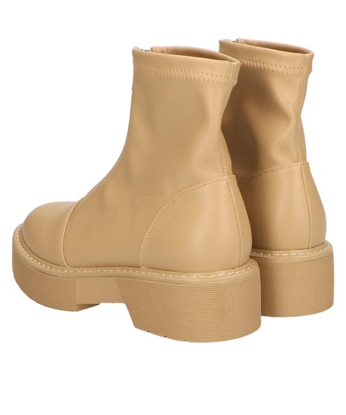 ORiental TRaffic（オリエンタルトラフィック）の「厚底フロントジップブーツ/11412（ブーツ・レディース・ブラック/ベージュ・LL/3L/SS/S/M/L）」の7枚目の写真