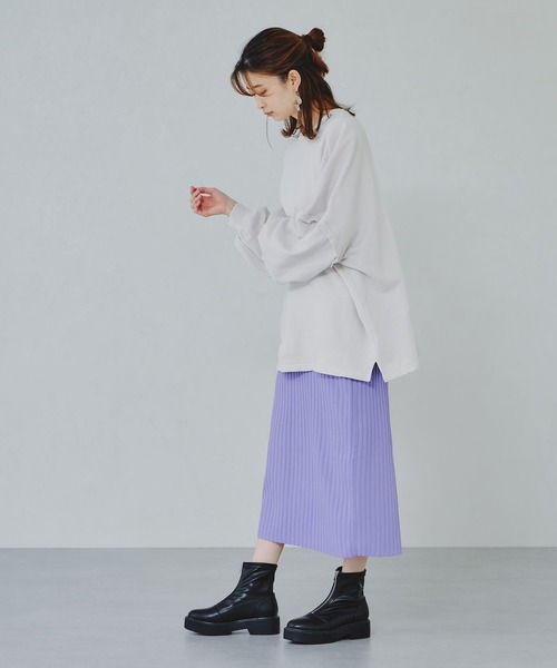 ORiental TRaffic（オリエンタルトラフィック）の「厚底フロントジップブーツ/11412（ブーツ・レディース・ブラック/ベージュ・LL/3L/SS/S/M/L）」の16枚目の写真