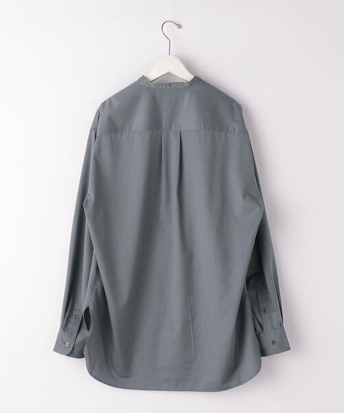 green label relaxing（グリーンレーベルリラクシング）の「OLT S140 WSBLビエラ ルーズ バンドカラー シャツ -ウォッシャブル・ストレッチ-（シャツ/ブラウス・メンズ・ベージュ/オフホワイト/ライトブルー・M/L/S）」の9枚目の写真