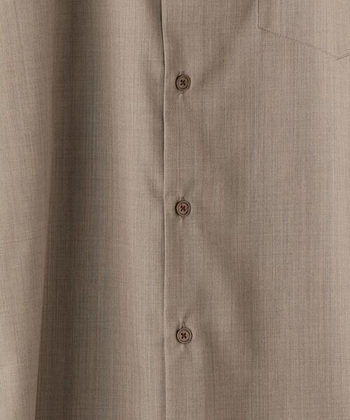 green label relaxing（グリーンレーベルリラクシング）の「OLT S140 WSBLビエラ ルーズ バンドカラー シャツ -ウォッシャブル・ストレッチ-（シャツ/ブラウス・メンズ・ベージュ/オフホワイト/ライトブルー・M/L/S）」の21枚目の写真