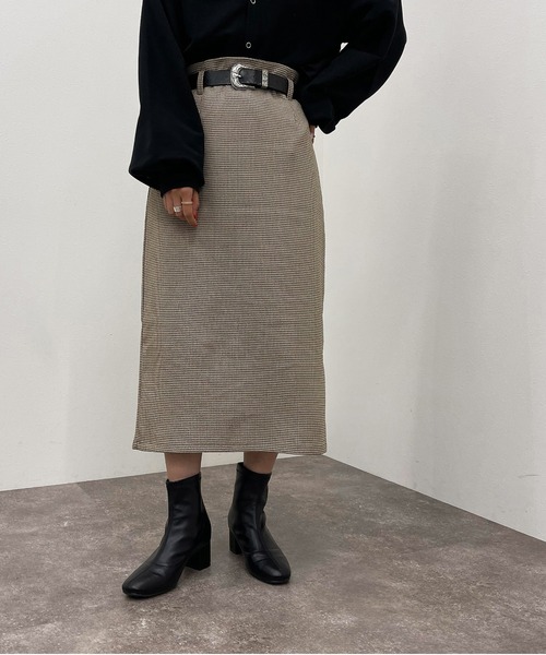 apres jour mignon（アプレジュールミニョン）の「アソートナロースカート【ZOZOTOWN限定アイテム】（スカート・レディース・グリーン系その他/ブラック/ブラウン系その他/ダークグリーン・フリー/X-LARGE）」の3枚目の写真