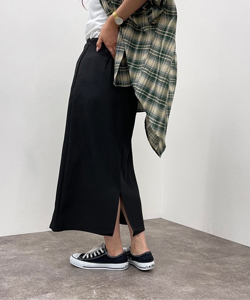 apres jour mignon（アプレジュールミニョン）の「アソートナロースカート【ZOZOTOWN限定アイテム】（スカート・レディース・グリーン系その他/ブラック/ブラウン系その他/ダークグリーン・フリー/X-LARGE）」の8枚目の写真