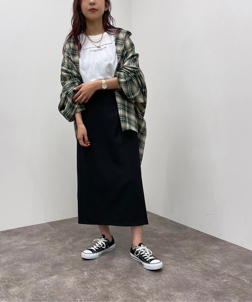 apres jour mignon（アプレジュールミニョン）の「アソートナロースカート【ZOZOTOWN限定アイテム】（スカート・レディース・グリーン系その他/ブラック/ブラウン系その他/ダークグリーン・フリー/X-LARGE）」の10枚目の写真