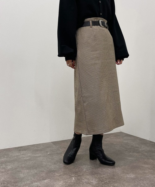 apres jour mignon（アプレジュールミニョン）の「アソートナロースカート【ZOZOTOWN限定アイテム】（スカート・レディース・グリーン系その他/ブラック/ブラウン系その他/ダークグリーン・フリー/X-LARGE）」の16枚目の写真