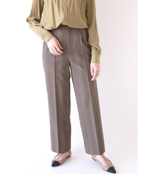 Te chichi(テチチ)の「グレンチェックストレートパンツ(その他パンツ・レディース・ブラウン/グレー・SMALL/MEDIUM)」の2枚目の写真