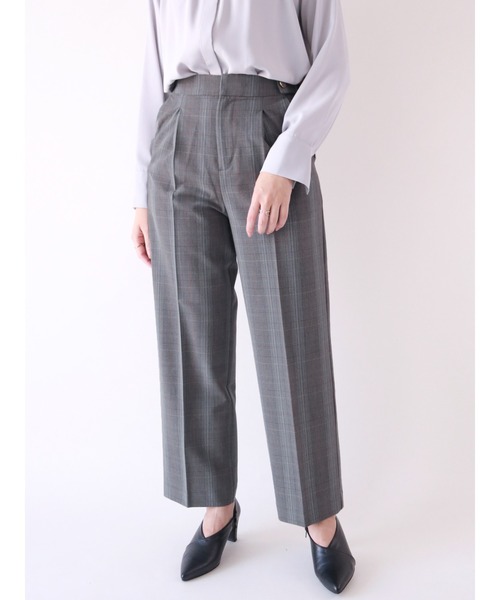 Te chichi(テチチ)の「グレンチェックストレートパンツ(その他パンツ・レディース・ブラウン/グレー・SMALL/MEDIUM)」の1枚目の写真