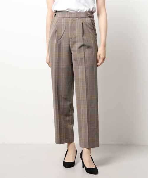 Te chichi(テチチ)の「グレンチェックストレートパンツ(その他パンツ・レディース・ブラウン/グレー・SMALL/MEDIUM)」の5枚目の写真