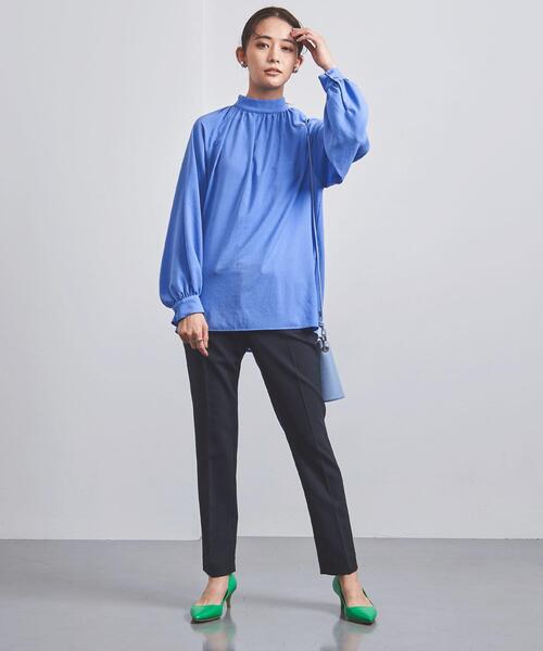 UNITED ARROWS(ユナイテッドアローズ)の「<UNITED ARROWS>TA/P ハイネック ギャザー ブラウス B◆(シャツ/ブラウス・レディース・ブラック/オフホワイト/コバルトブルー・FREE)」の12枚目の写真