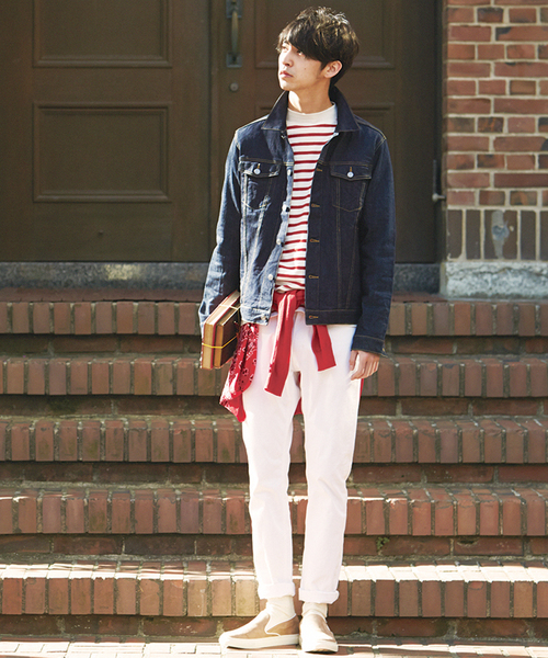 WEGO(ウィゴー)の「WEGO/ライクラストレッチデニムジャケット(デニムジャケット・メンズ・ライトインディゴブルー/ダークインディゴブルー/インディゴブルー・LARGE/MEDIUM/SMALL)」の21枚目の写真