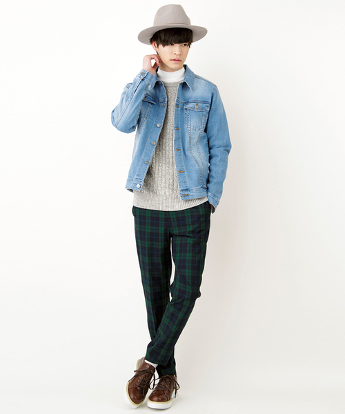 WEGO(ウィゴー)の「WEGO/ライクラストレッチデニムジャケット(デニムジャケット・メンズ・ライトインディゴブルー/ダークインディゴブルー/インディゴブルー・LARGE/MEDIUM/SMALL)」の18枚目の写真